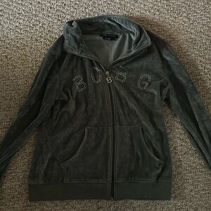 BCBGMAXAZRIA velour zip up